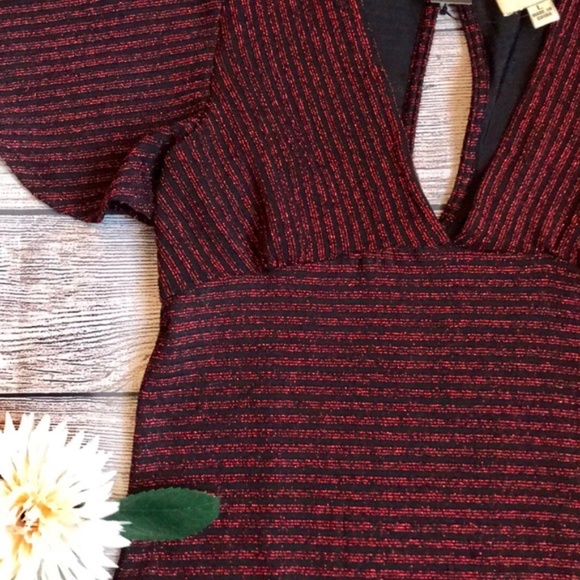 I. Madeline Bodysuit Lulu’s Red Striped Sparkly - Picture 7 of 8